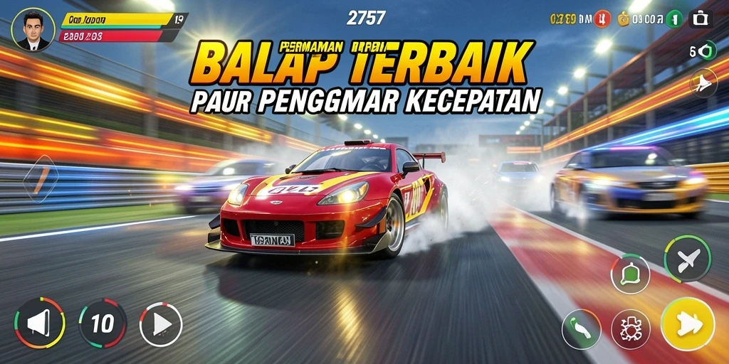 Tangkapan layar gameplay seru di <strong>2757</strong> dengan aksi balap yang mendebarkan.