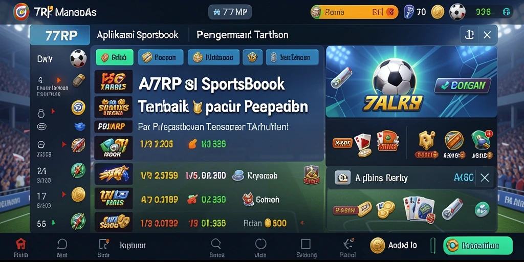 Tampilan menarik dari aplikasi 77RP dengan berbagai opsi taruhan.
