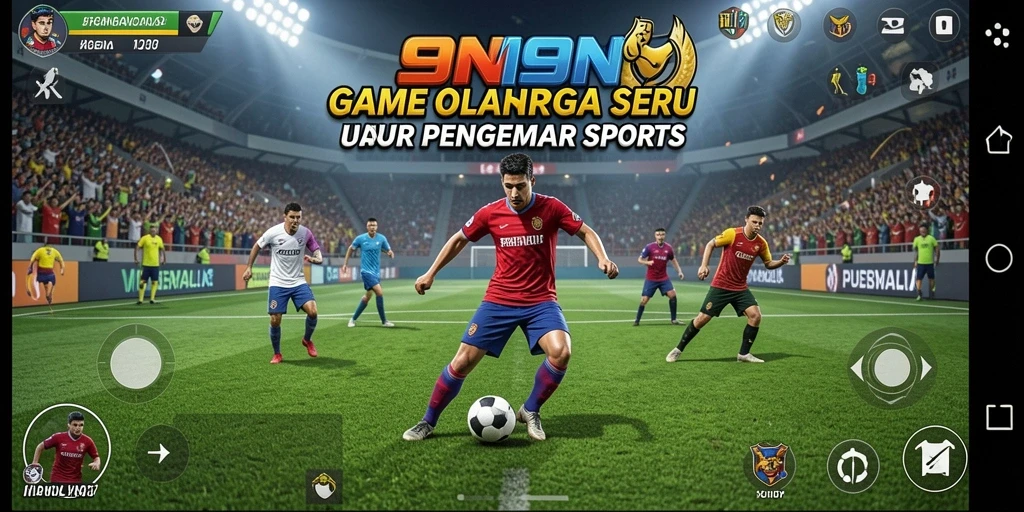 Tampilan gameplay seru dari 9N9N dengan grafis olahraga yang memukau.