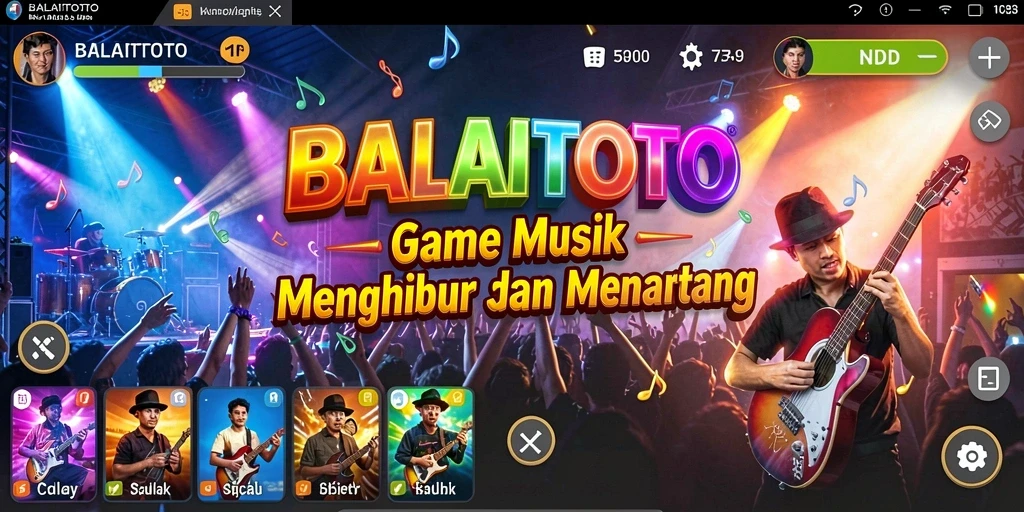 Screenshot BALAITOTO menampilkan gameplay musik yang seru dan interaktif.