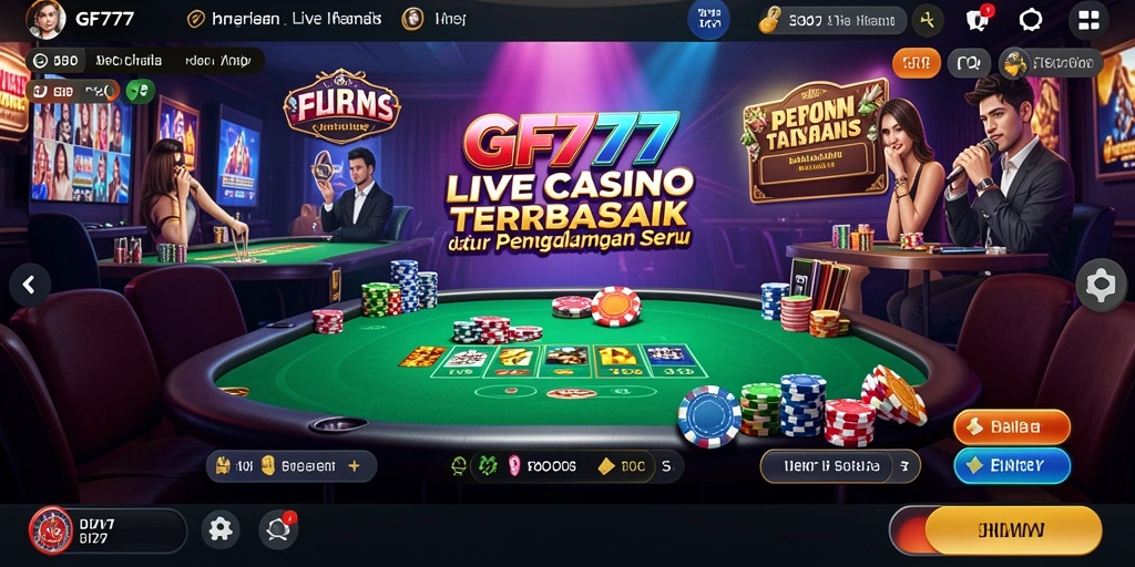 Tampilan gameplay Live Casino yang mendebarkan di GF777.