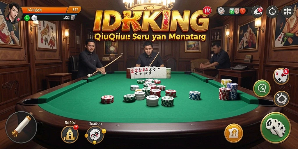 Tampilan gameplay seru dalam <strong>IDRKING</strong> menampilkan momen-momen penting permainan QiuQiu.