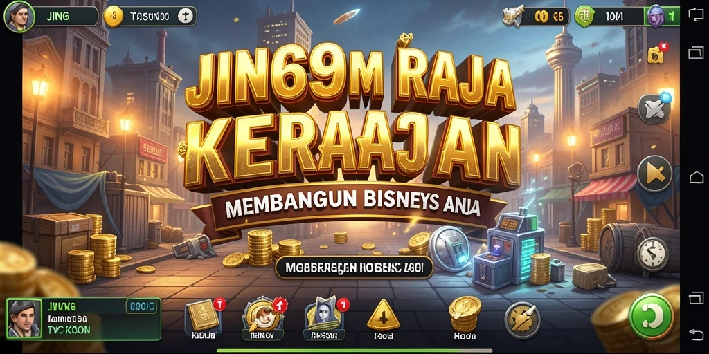 Screenshot gameplay JIN69 yang menampilkan manajemen bisnis yang seru.