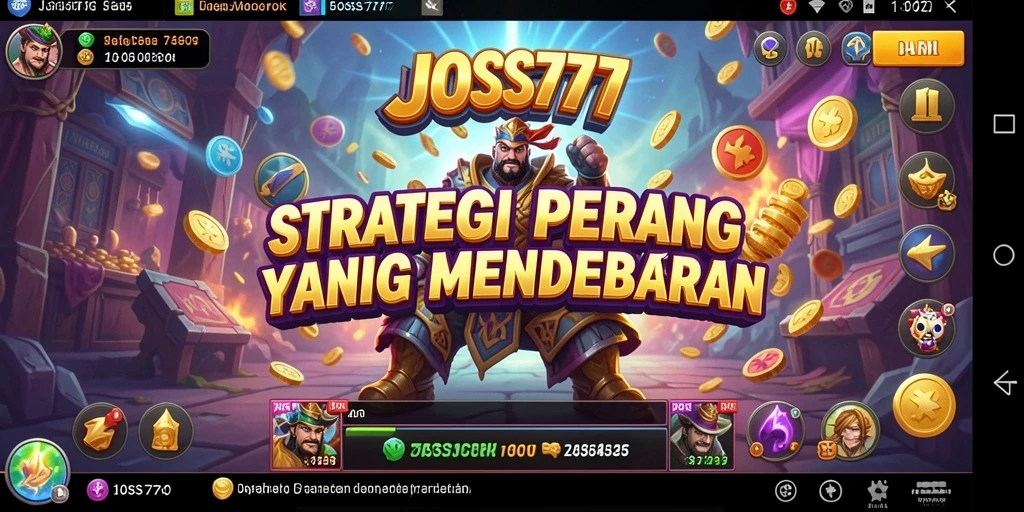 Tampilan gameplay <strong>JOSS777</strong> yang menampilkan strategi pertempuran mendebarkan.