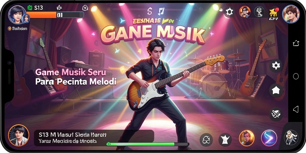 Tampilan gameplay yang menarik dari S13 dengan berbagai pilihan lagu.