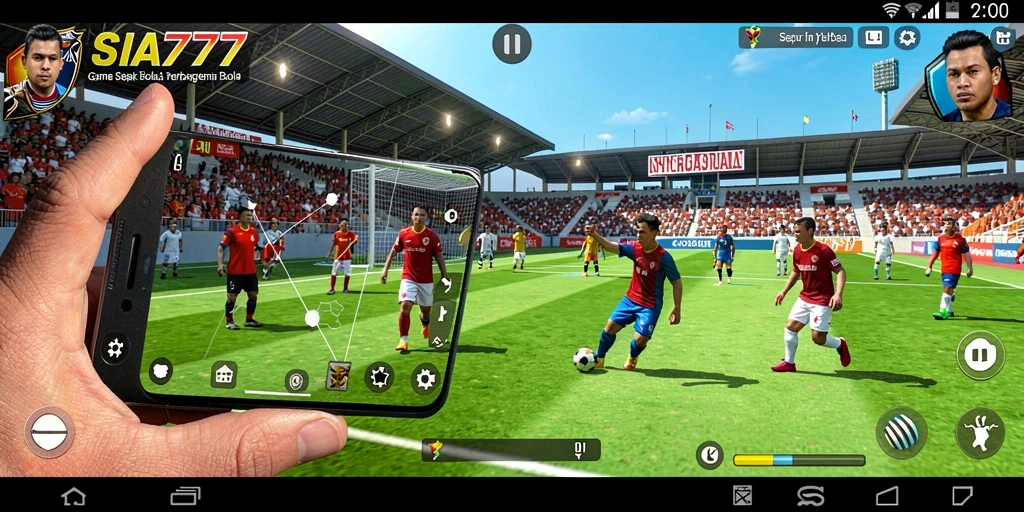 Tampilan gameplay SIA777 yang mendebarkan dalam pertandingan sepak bola.