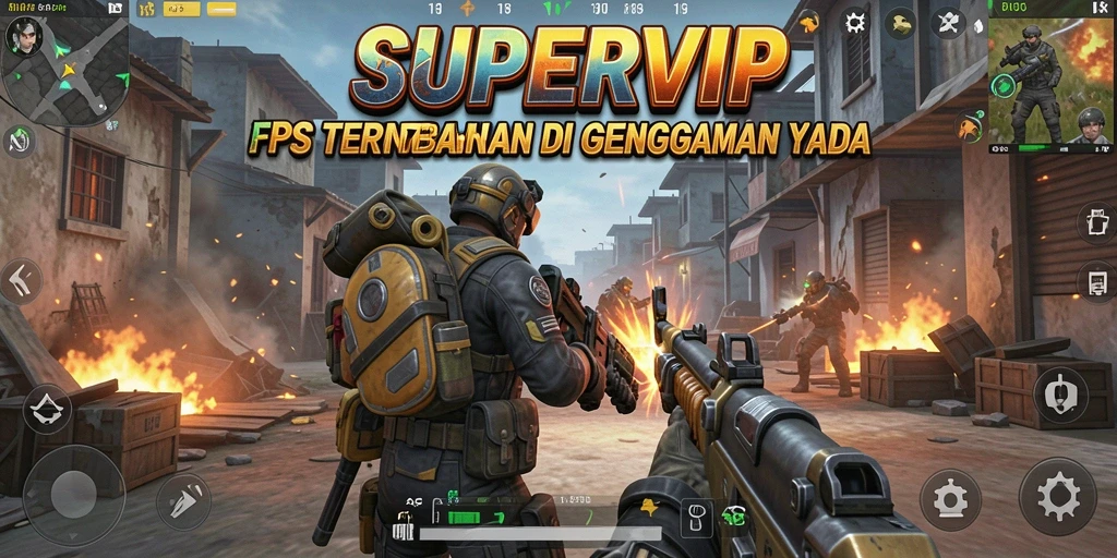 Gameplay mendebarkan dengan aksi penuh tembakan di SUPERVIP.