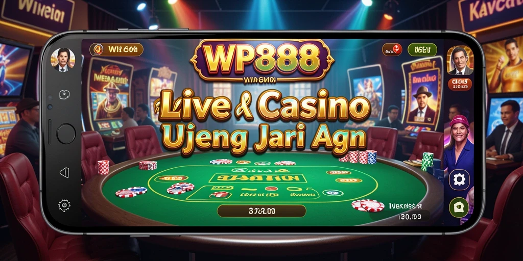 Tangkapan layar gameplay <strong>WP888</strong> menampilkan dealer profesional dan suasana kasino yang seru.