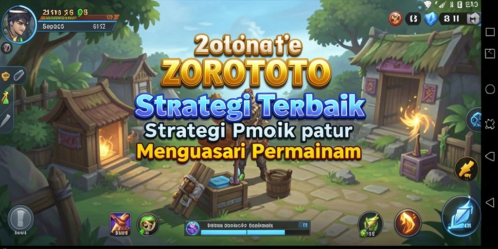 Tampilan utama gameplay ZOROTOTO yang mendebarkan dan strategis.